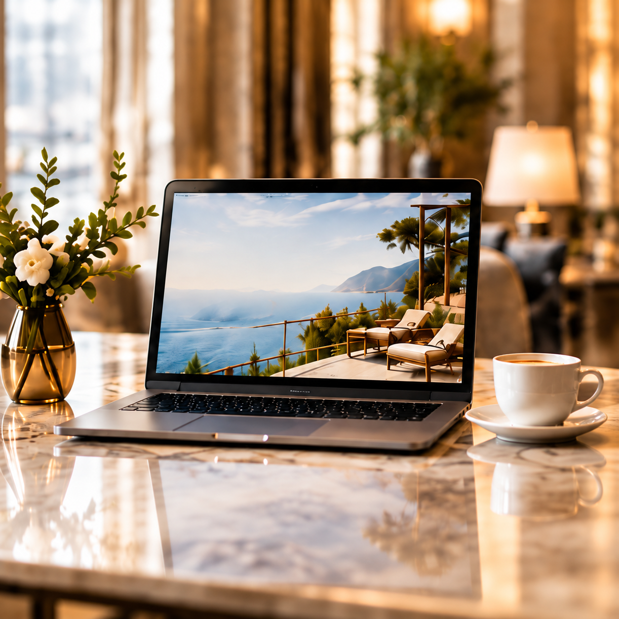 A guest looking at a hotel website